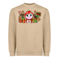 Mushroom Joy unicorn Christmas Heavyweight Sweatshirt - NancyCooperArtShop