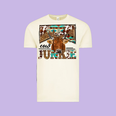 Cow Junkie Vintage Tee Designed By Nancycooperartshop