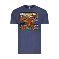 Vintage Denim cow junkie Vintage Tee - NancyCooperArtShop