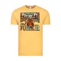 Vintage Mustard cow junkie Vintage Tee - NancyCooperArtShop