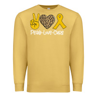 Antique Gold Peace Love Cure Premium Sweatshirt - Bettercallsaul