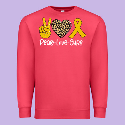 Peace Love Cure Premium Sweatshirt Designed By Bettercallsaul