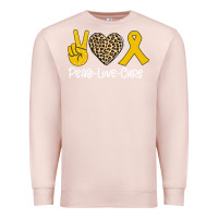 Pale Pink Peace Love Cure Premium Sweatshirt - Bettercallsaul