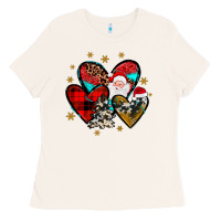 Bone heart  wood slice ornament Ladies Tee - JahusDesignShop