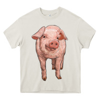 Cream pig Heavy Core Tee - RanaPortraitStore