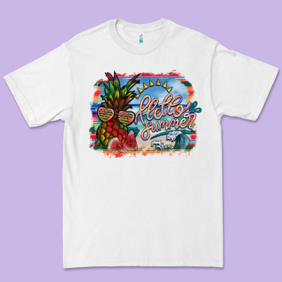 Hello Summer Premium Tee Designed By Sublimationcraftshop