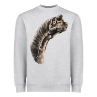 Heather Grey brachiosaurus face Heavyweight Sweatshirt - LillyAllenDesigns