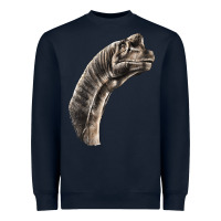 Navy brachiosaurus face Heavyweight Sweatshirt - LillyAllenDesigns