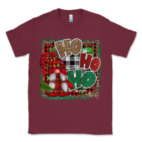 Burgundy Ho Ho Ho Gnomes Classic Tee - CowhideDigitalArt