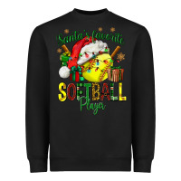 Black Santa's Favorite Softball player Heavyweight Sweatshirt - NancyCooperArtShop
