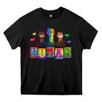 Black we are all human Heavy Core Tee - Zillion Design Studio