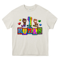 Cream we are all human Heavy Core Tee - Zillion Design Studio