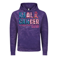 Cloud Purple heal cancer with cancer ribbon Vintage Hoodie - AdoDesignShop