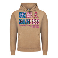 Vintage Coffee heal cancer with cancer ribbon Vintage Hoodie - AdoDesignShop