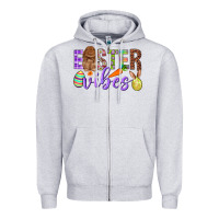 Heather Grey Easter Vibes Zipper Hoodie - BundleAndBundleShop