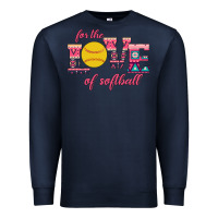Navy For The Love Of Softball Premium Sweatshirt - Bettercallsaul