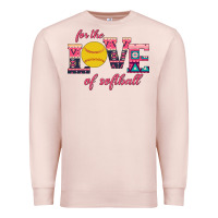 Pale Pink For The Love Of Softball Premium Sweatshirt - Bettercallsaul