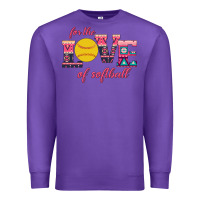 Purple For The Love Of Softball Premium Sweatshirt - Bettercallsaul