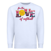 White For The Love Of Softball Premium Sweatshirt - Bettercallsaul