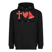 Black Faith Love Watermelon Heavyweight Hoodie - Bettercallsaul
