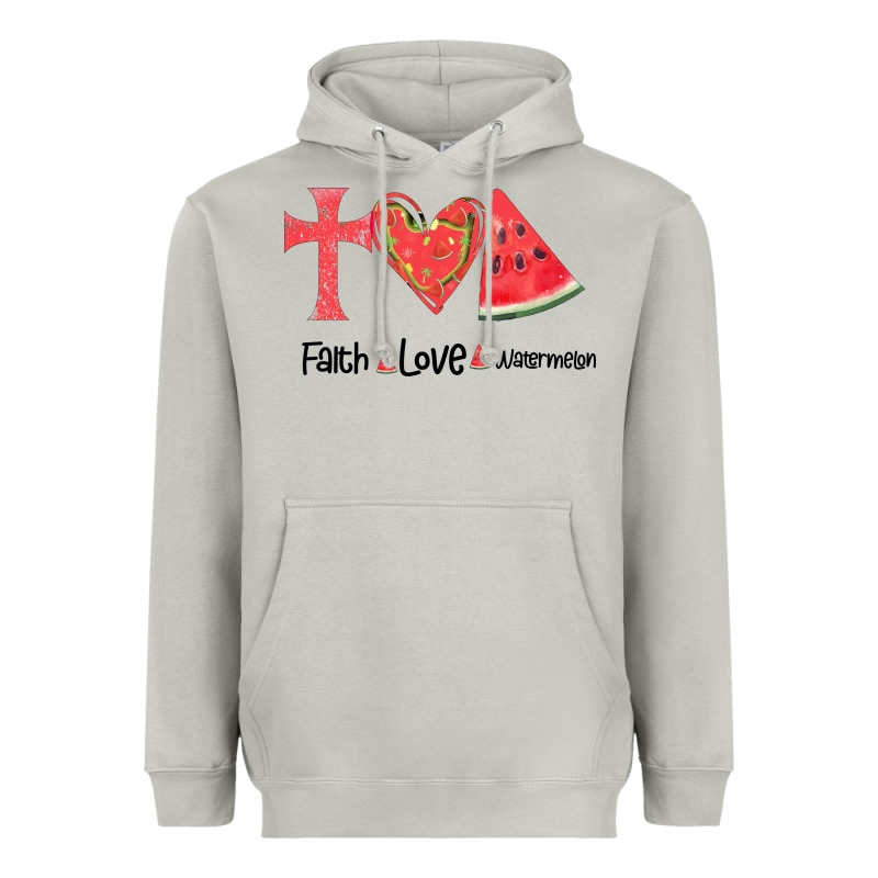 Faith Love Watermelon Heavyweight Hoodie by Bettercallsaul | Teevron