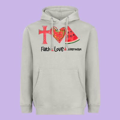 Faith Love Watermelon Heavyweight Hoodie Designed By Bettercallsaul