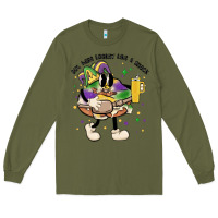 Army Green out here lookin like a snack king cake mardi gras Long Sleeve Tee - MaliasSmallBusiness