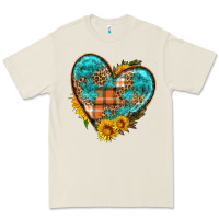 Bone fall pattern heart with sunflower Premium Tee - HRA Design Shop