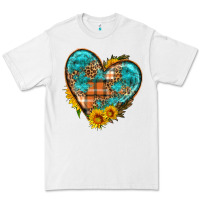 White fall pattern heart with sunflower Premium Tee - HRA Design Shop