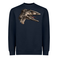 Navy Deinonychus Face Heavyweight Sweatshirt - LillyAllenDesigns