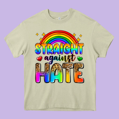 Straight Against Hate Heavy Core Tee Designed By Zillion Design Studio