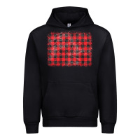 Foreset Green distressed buffalo plaid background Urban Hoodie - CowCowDesign