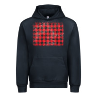 Navy distressed buffalo plaid background Urban Hoodie - CowCowDesign