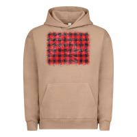 Pigment Burro distressed buffalo plaid background Urban Hoodie - CowCowDesign