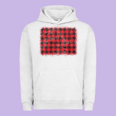 Distressed Buffalo Plaid Background Urban Hoodie Designed By Cowcowdesign