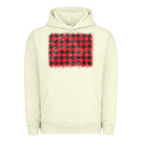 Pigment Pistachio distressed buffalo plaid background Urban Hoodie - CowCowDesign