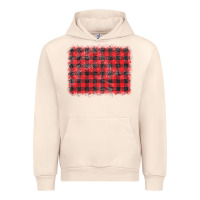Sandshell distressed buffalo plaid background Urban Hoodie - CowCowDesign