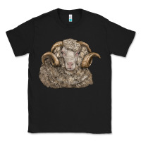 Black merino wool sheep head Classic Tee - LillyAllenDesigns
