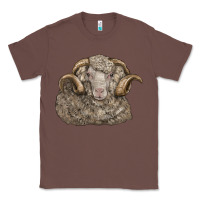 Chestnut merino wool sheep head Classic Tee - LillyAllenDesigns