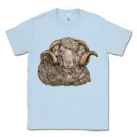 Dusty Blue merino wool sheep head Classic Tee - LillyAllenDesigns