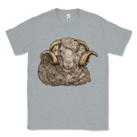 Heather Grey merino wool sheep head Classic Tee - LillyAllenDesigns
