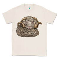 Natural merino wool sheep head Classic Tee - LillyAllenDesigns