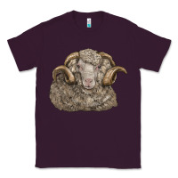 Plum merino wool sheep head Classic Tee - LillyAllenDesigns