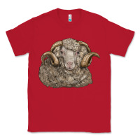 Red merino wool sheep head Classic Tee - LillyAllenDesigns