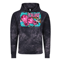 Cloud Black fight with boxing gloves and cancer ribbon Vintage Hoodie - AdoDesignShop