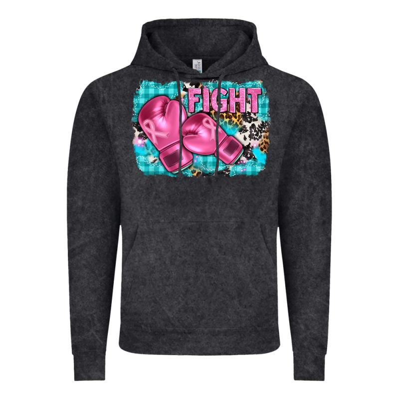 Fight With Boxing Gloves And Cancer Ribbon Vintage Hoodie by AdoDesignShop | Teevron