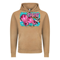 Vintage Camel fight with boxing gloves and cancer ribbon Vintage Hoodie - AdoDesignShop