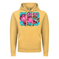 Vintage Mustard fight with boxing gloves and cancer ribbon Vintage Hoodie - AdoDesignShop