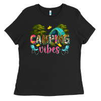 Black camping vibes Ladies Tee - Zillion Design Studio