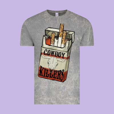 Cowboy Killers Cigarette Package Vintage Tee Designed By Nancycooperartshop